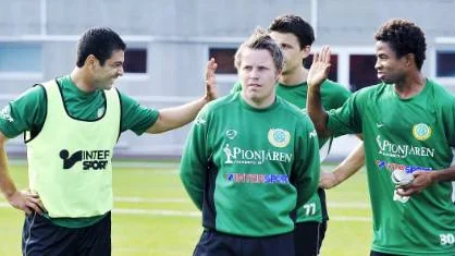 Kan Jeferson Pires, till vänster, bli BBK:s näste frälsare? Brassen var med på ett pass med laget i går.