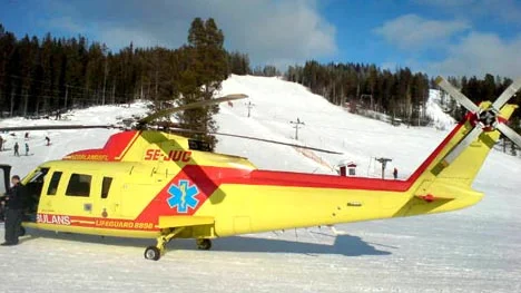 En allvarlig skidolycka har inträffat i Kåbdalis på påskafton.