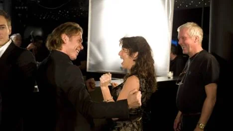 Jessica Zandén, Björn Bengtsson och Kjell Sundvall under inspelningen av "Bröderna Karlsson" som går upp på svenska biografer sommaren 2010.