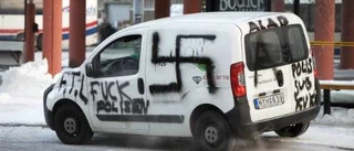 Klottrande tjuvar anmäls för hets mot folkgrupp
