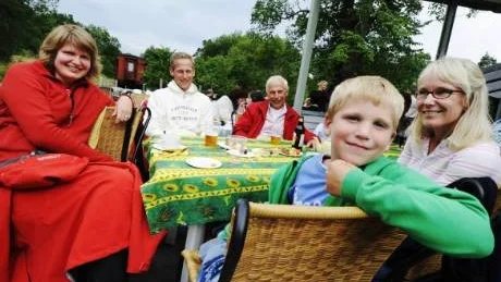 Familjen Nilsson var mycket förväntansfull inför spelningen.  Foto :Ellen Kindstrand