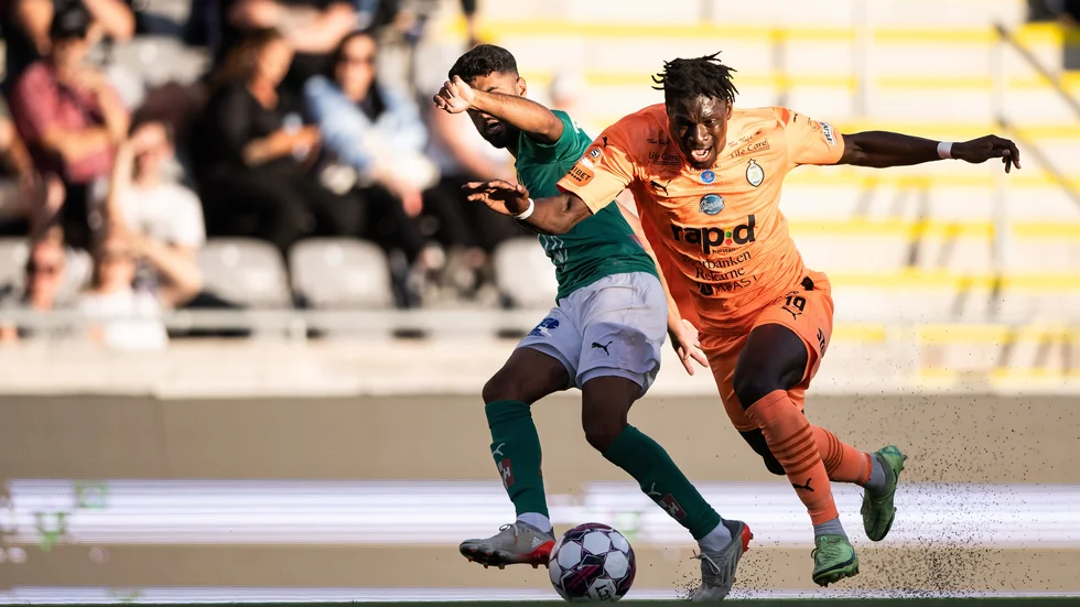 Emmanuel Agyeman Duah var en av få spelare från A-truppen i AFC Eskilstunas cupmöte borta med IFK Luleå. Akrivbild.