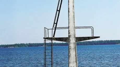 Hopptornet på Lysingsbadet kan försvinna till nästa år. Foto: Sara Winsnes