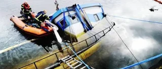 Sjunkna fiskebåten släppte i från sig olja