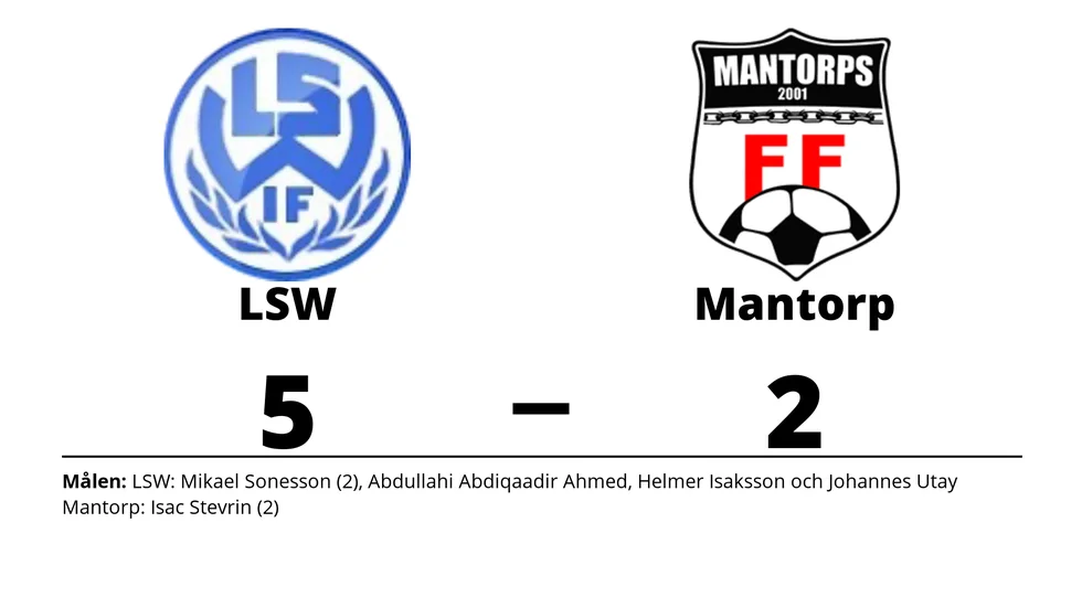 LSW IF vann mot Mantorps FF