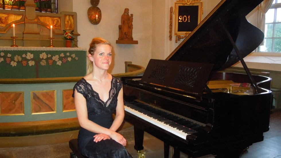 Återinvigde. Eline Dalhoff vid den nyrenoverade flygeln i Lövångers kyrka.
