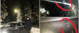 Malmbil orsakade karosskador