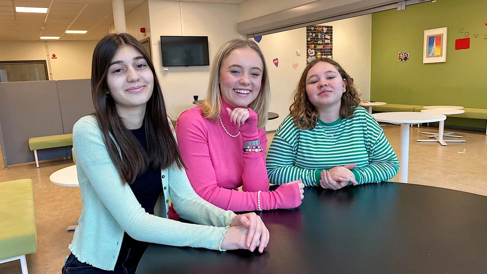 Felicia Abdo, Electra Andersson och Stina Broomé tycker att det ofta talas illa om skolmaten, något de gärna vill försöka ändra på.