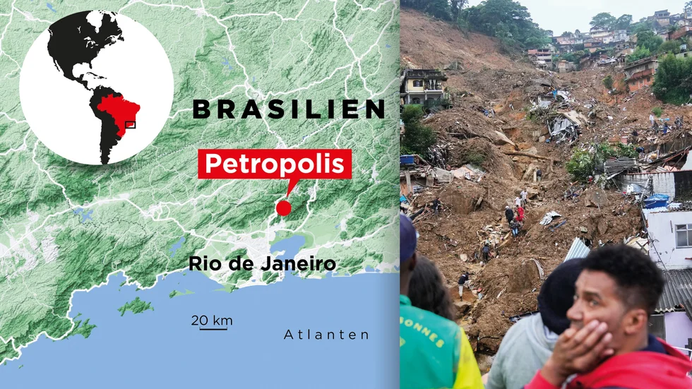 Petrópolis ligger innanför Guanabarabukten i delstaten Rio de Janeiro.