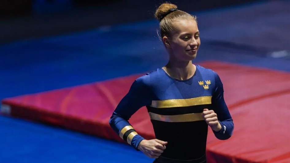 Maxine Olsson och det svenska damlandslaget i truppgymnastik tog EM-silver i Portugal.