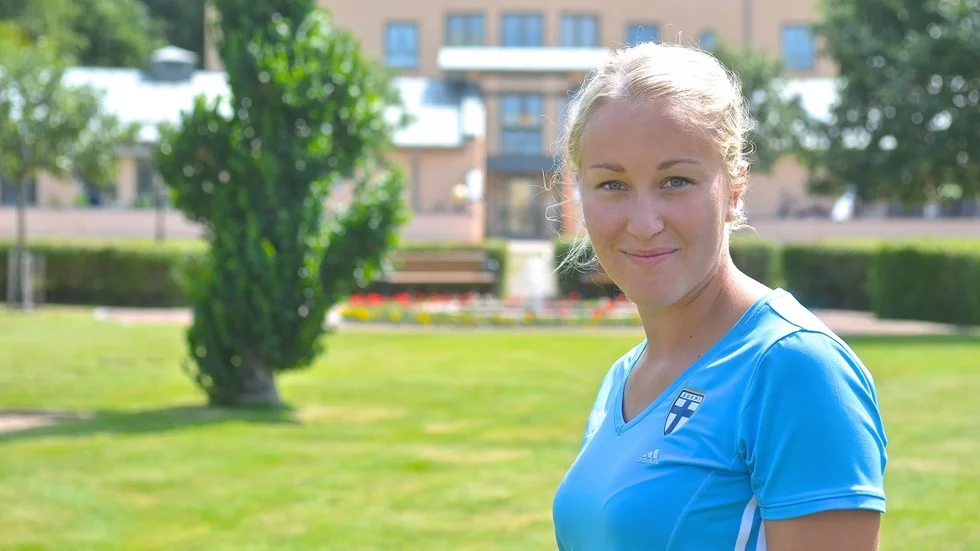 Frågan är om den finländska landslagsspelare Annika Kukkonen fortsätter i Sunnanå? Arkivbild: Lars Lindberg