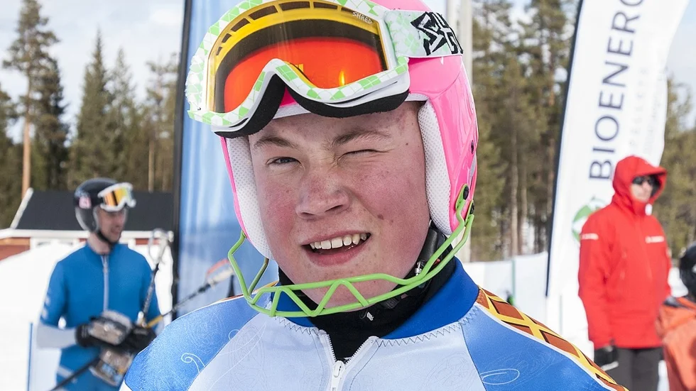 Gustav Lundgren, IFK Arvidsjaur, tog på torsdagen bronsmedalj i slalom vid YJSM i Sunne. (Arkivbild) Foto: GÖRAN WESTERLUND