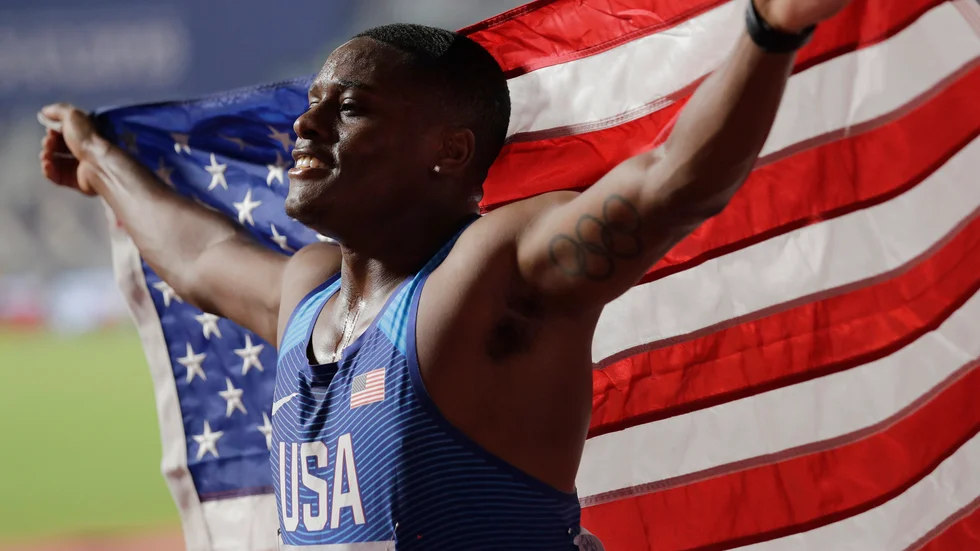 Christian Coleman är en av favoriterna på 60 meter. Arkivbild.