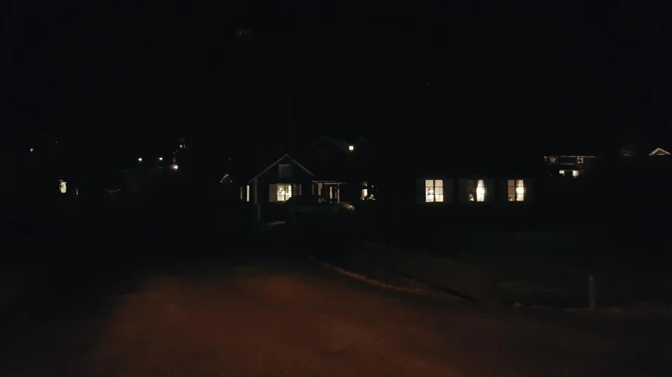 Mörka gator i Gamleby.
