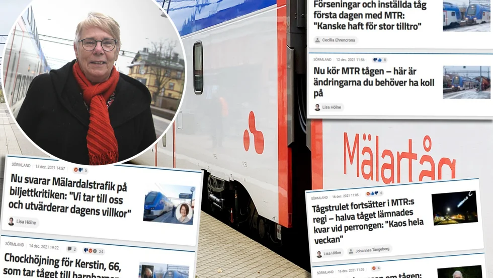 Monica Johansson (S) vice ordförande på Mälardalstrafik kallar situationen oacceptabel och kräver att MTR löser problemen.