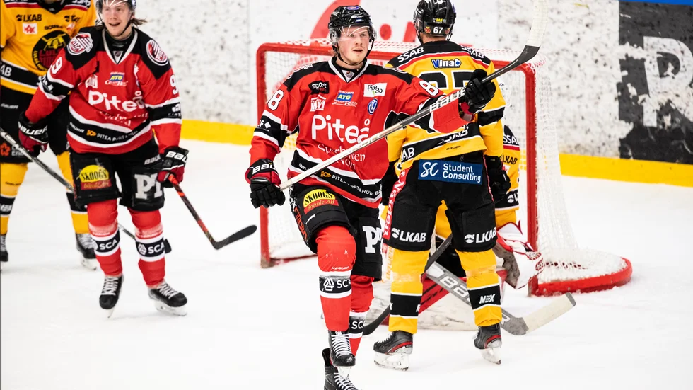 Piteås Ludvig Warg fick jubla efter ett mål när Piteå vann DM-finalen mot Luleå Hockey i december