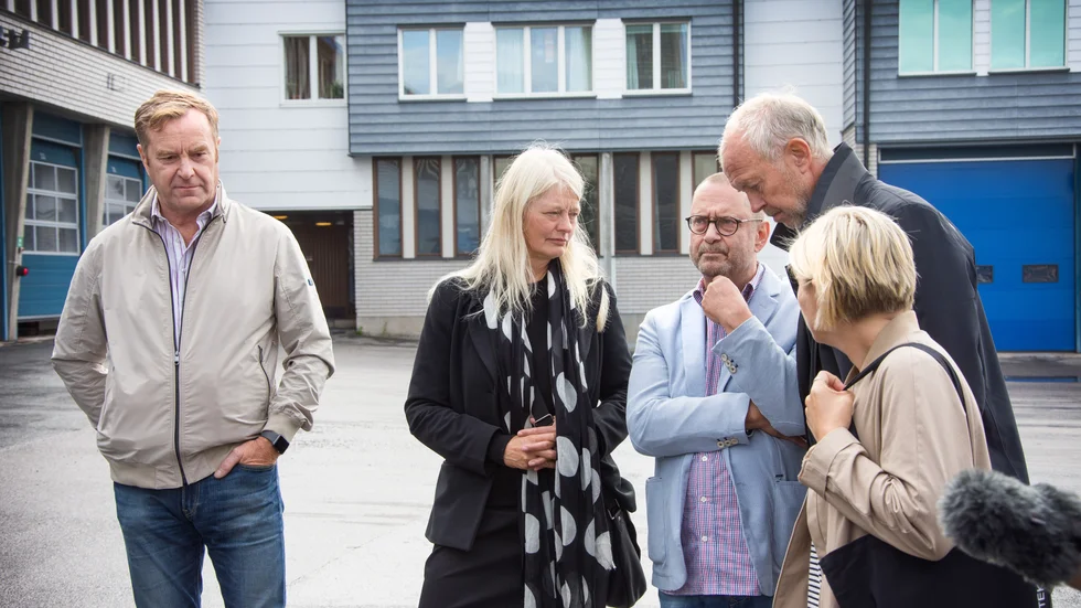 Flera presskonferenser kring projektet har hållits. Den här bilden är från 2018 med representanter från de olika aktörerna Galären, Lerstenen, HSB och Riksbyggen. Från vänster Benny Selberg, Jenny Osuldsen, Gunnar Tåhlin, Bengt Aili och Charlotta Selberg.
