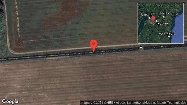 En personbil i trafikolycka