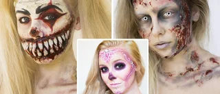 TV: YouTube-tjejen Sara, Skellefteå, har gjort några grymma Halloween-sminkningar