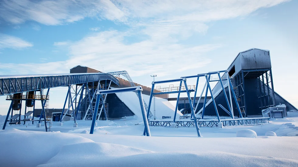 Gruvan vid Kaunisvaara då den 2015 ägdes av Northland Resources. Arkivbild.