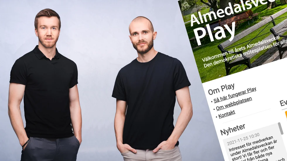 Erik Skogetun och Nyköpingssonen Jonathan Rintala driver företaget Univid tillsammans och har gjort en digital plattform som använts för bland annat Almedalsveckan.