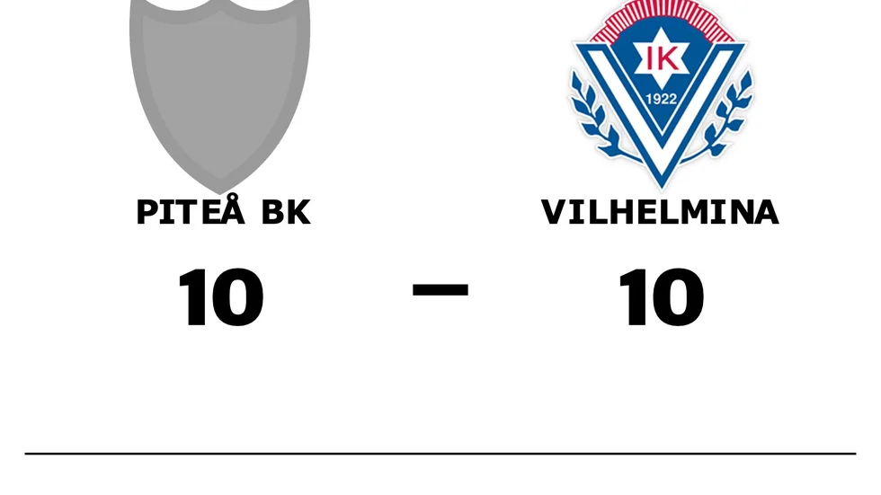 Piteå BK spelade lika mot Vilhelmina IK
