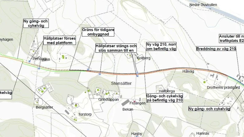 Så här är det tänkt att vägsträckan ska byggas om. Synpunkter välkomnas av Trafikverket.
