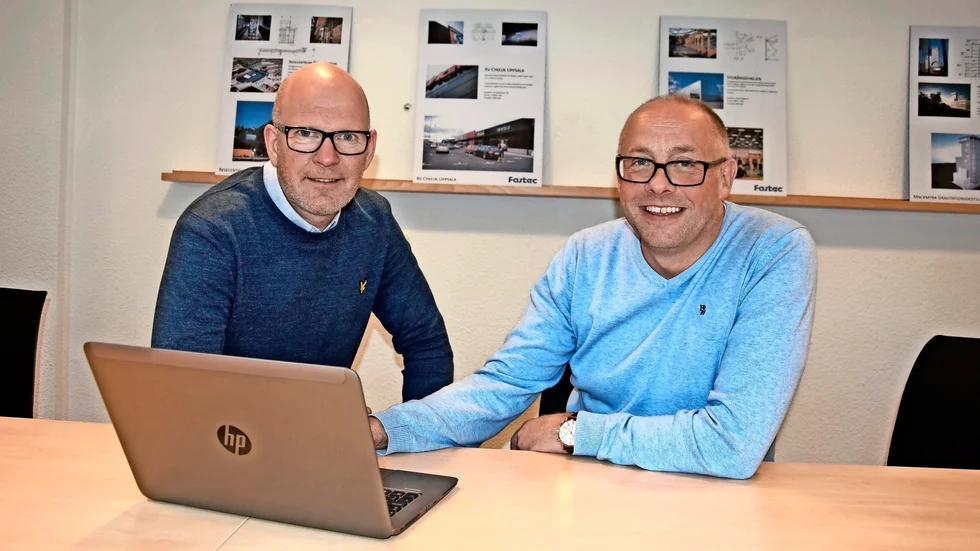Glada. Fastec Sveriges vd Johan Grahn och marknadschef Eric Lindmark kan nu summera ett rekordår. Foto: Arkivbild:Lars Andersson.