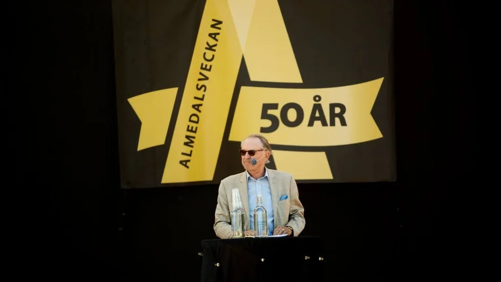 Jan Eliasson på Almedalens scen.