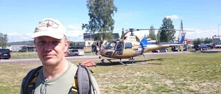 Gotländsk brandbekämpare räddades med helikopter