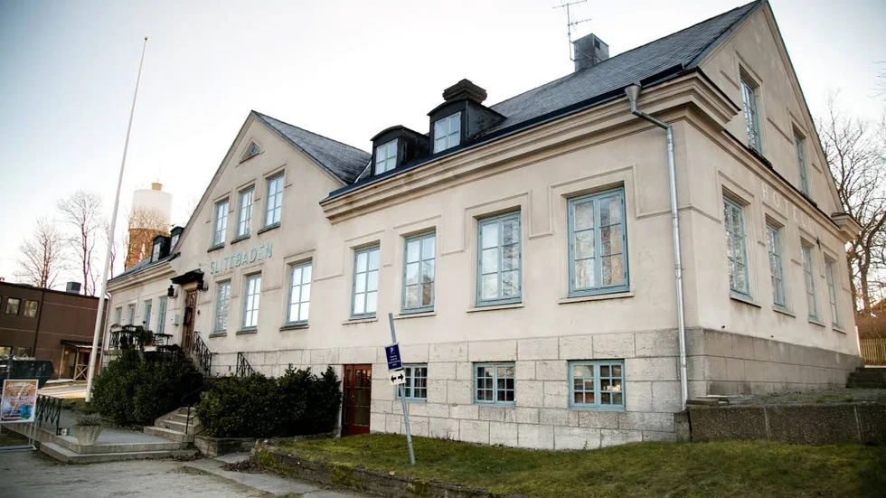 Gamla Slitebadens hotell är numera asylboende.