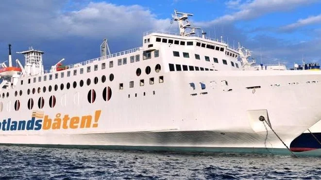 Den här färjan kommer att trafikera Västervik-Visby i sommar.