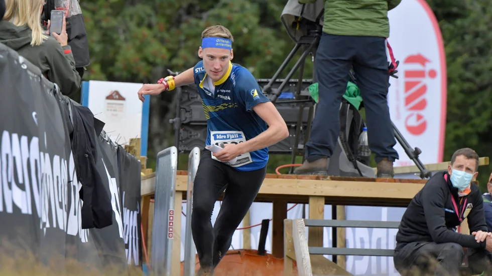 Emil Svensk sprang den tredje sträckan för Sveriges andralag. Arkivbild.