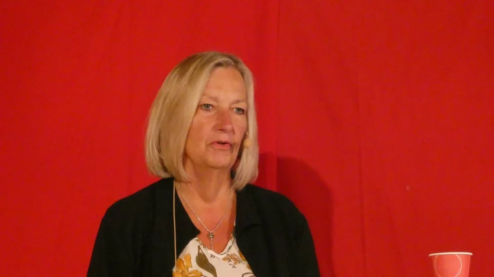 Berit Müllerström, andre vice ordförande i LO var en av deltagarna på seminariet om "Det goda arbetet i en ny tid".