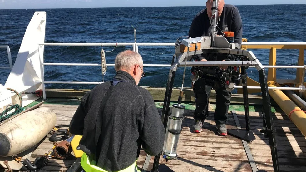 SGU tar prover på sediment  under sitt arbete med att kartlägga fosforhalterna på Östersjöns botten.