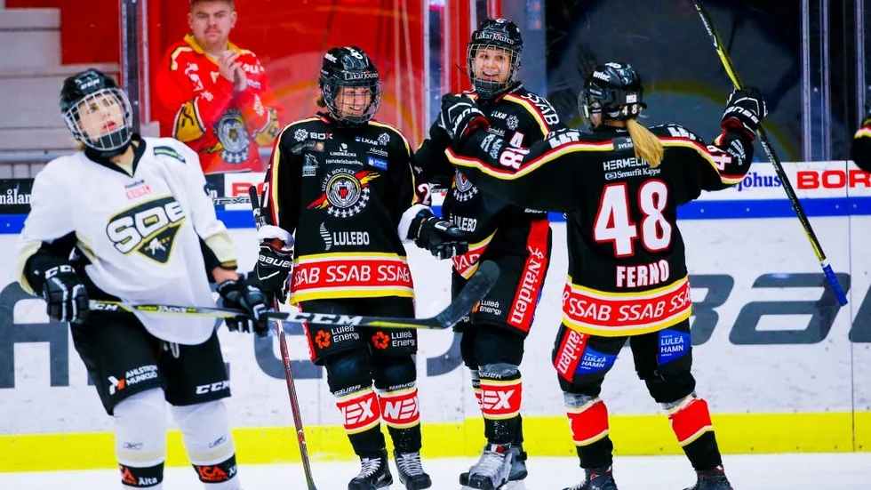 Luleå Hockey jublar.