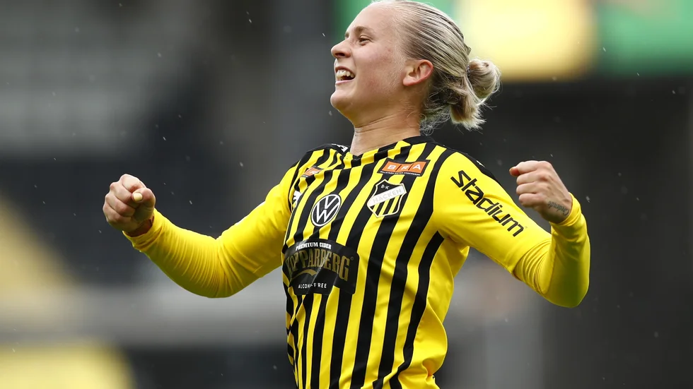 Filippa Curmark bjöd på ett hattrick i segern mot AIK. Arkivbild.