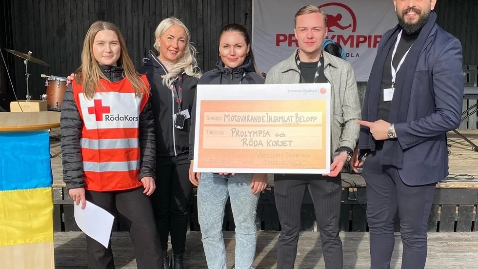 Insamlingen som genomfördes av elever och personal på Prolympia inbringade hela 75 000 kronor. Som Röda Korset nu kommer att använda för att hjälpa krigsdrabbade i Ukraina.