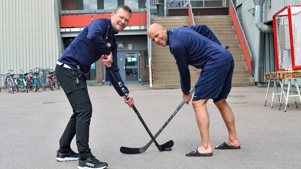 Ulf Söderström och Peter Casparsson har tillsammans arbetat som materialförvaltare i LHC i över tio år. 