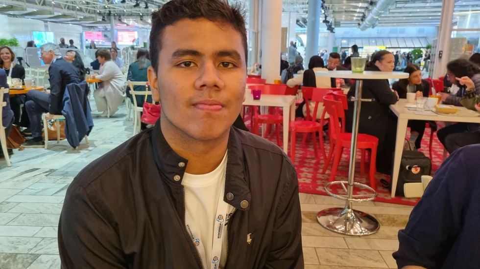 Juan David Amaya har kommit från Colombia för att vara med på Stockholm+50.