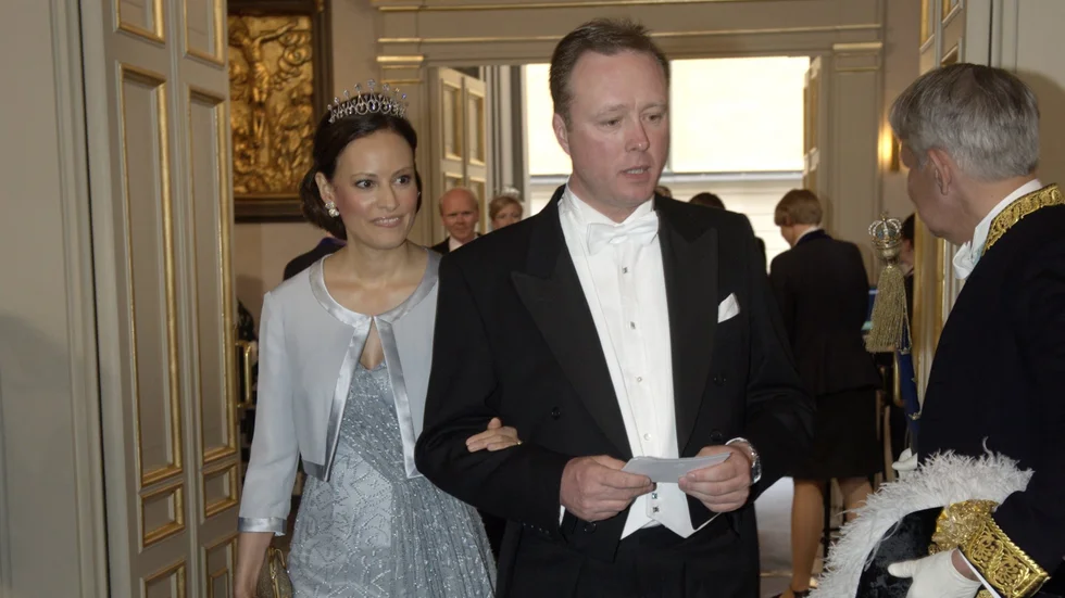 Prins Gustav av Sayn-Wittgenstein-Berleburg och Carina Axelsson. Arkivbild.