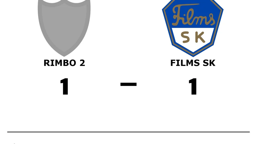 Rimbo IF 2 spelade lika mot Films SK
