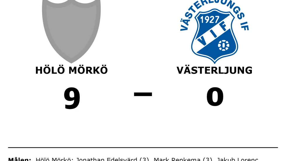 Hölö Mörkö IF vann mot Västerljungs IF