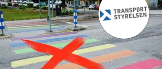 Transportstyrelsen: Regnbågsmålning inte okej – övergångsstället måste målas om