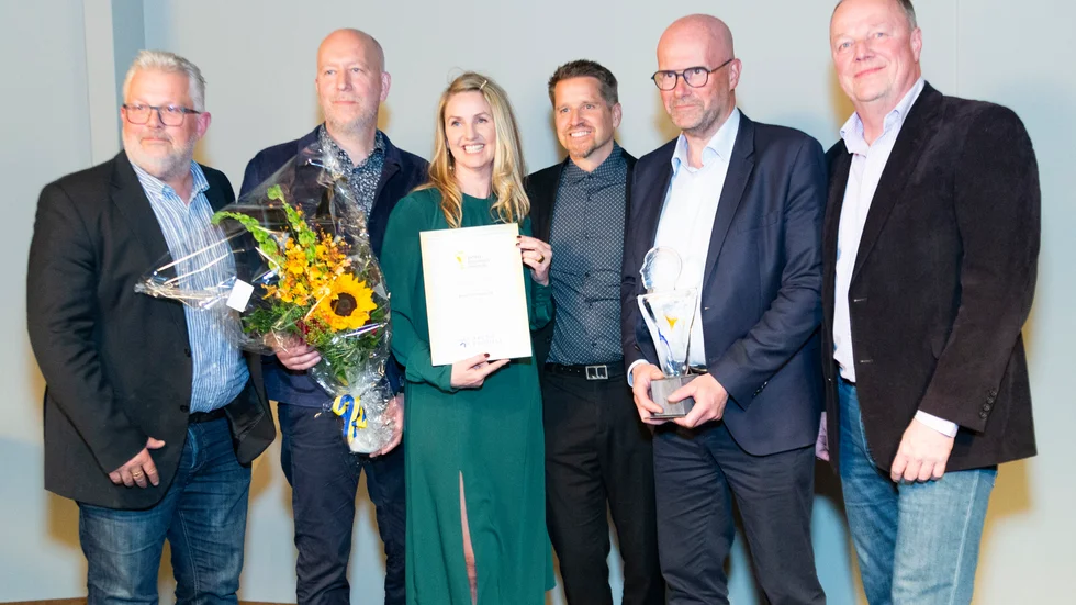 Kajsa Fast, Tomas Persson, Håkan Karlsson, Svante Björk och Ulf Isaksson från Keep the company var på plats för att ta emot priset som Årets startup.