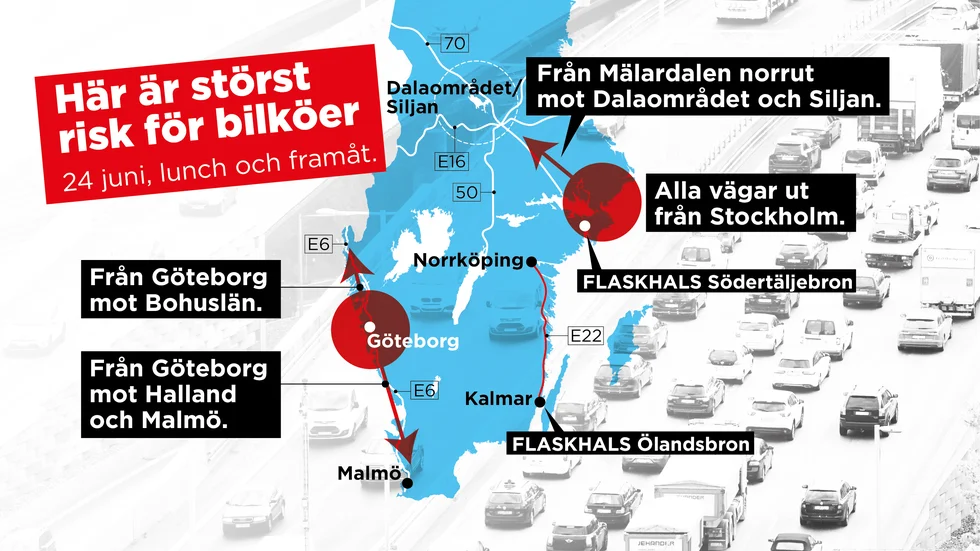 24 juni från lunchtid och framåt.