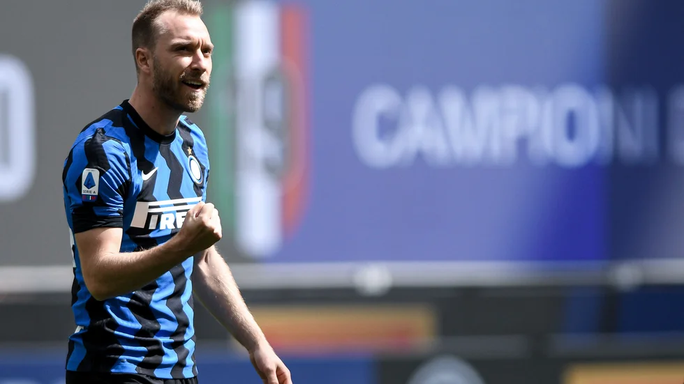 Christian Eriksen i sista Serie A-matchen för säsongen för Inter.