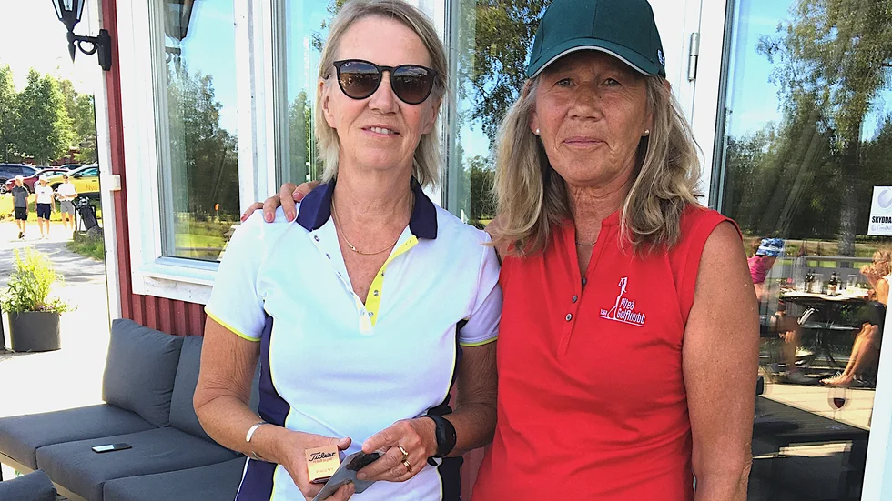 Hjärtgolfen i Piteå. Segrade gjorde Maria Lundqvist och Erika Embertsén Lundqvist.