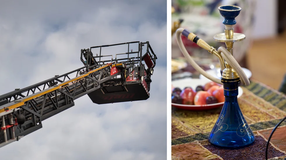 Röken från en vattenpipa orsakade under fredagskvällen en utryckning från räddningstjänsten.