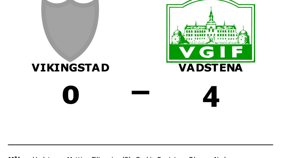 Vikingstad SK förlorade mot Vadstena GIF